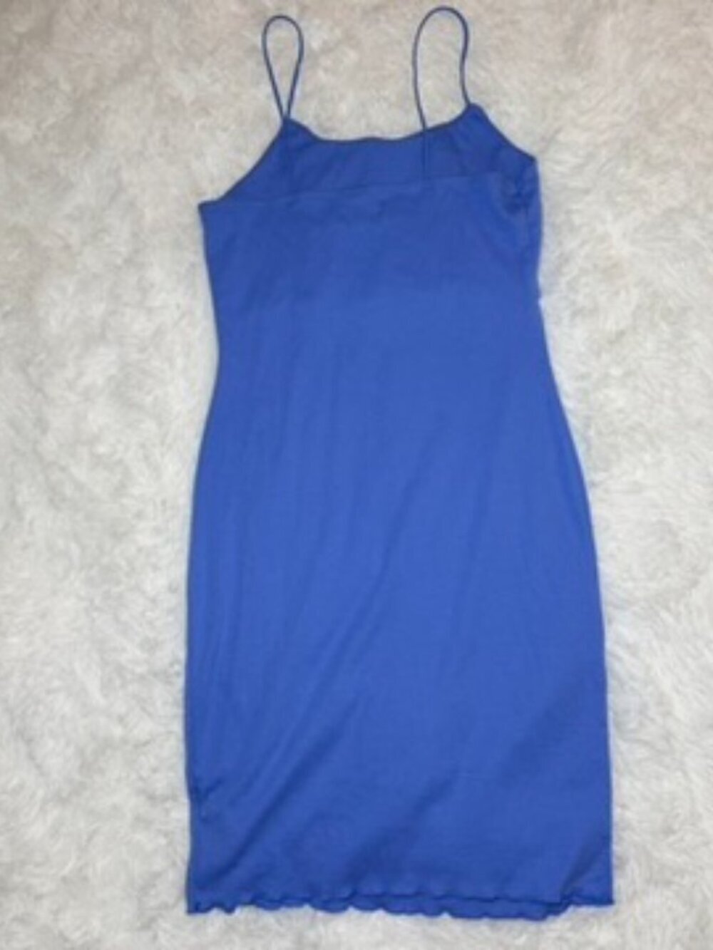 Blue Mini Dress Y2K Bodycon Ruched Strappy Wild Fable S